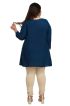 Stylish Navy Blue Plus Size Short Kurti Lace Work Comfortable Fit for Casual Outings Sizes XL 3XL Manufacturers  in Delhi