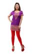 Stylish Purple Printed Short Kurti in American Crepe with Half Sleeves Regular Fit XS to XXL Manufacturers  in Delhi