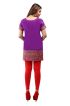 Stylish Purple Printed Short Kurti in American Crepe with Half Sleeves Regular Fit XS to XXL Manufacturers  in Delhi