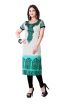 Stylish Turquoise and White Printed Long Kurtis for Casual Outings Manufacturers  in Delhi