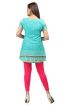 Stylish Turquoise Half Sleeve Short Kurti for Casual Outings and Daily Use Manufacturers  in Delhi