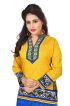 Stylish Yellow American Crepe Short Kurti with Full Sleeves Regular Fit XS to XXL Manufacturers  in Delhi