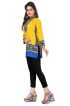 Stylish Yellow American Crepe Short Kurti with Full Sleeves Regular Fit XS to XXL Manufacturers  in Delhi