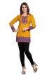 Stylish Yellow Printed Short Kurti with Unique Neck Pattern Regular Fit S to XL Manufacturers  in Delhi