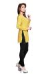 Stylish Yellow Short Kurti with Jacquard Prints Comfortable Fit Sizes S to XL Manufacturers  in Delhi