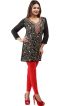 Trendy Black Short Kurti with Embroidered Design and Lining for Comfort XS to XXL Manufacturers  in Delhi