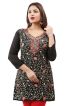 Trendy Black Short Kurti with Embroidered Design and Lining for Comfort XS to XXL Manufacturers  in Delhi