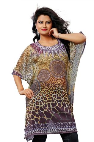 Trendy Multicolor Georgette Kurtis with Elegant Digital Prints for Everyday Style Manufacturers, Suppliers, Exporters in Nuapada