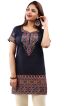 Trendy print American Crepe Short Kurti with Full Sleeves and Navy Blue Print XS to XXL Manufacturers  in Delhi