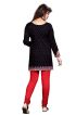 Trendy Solid Black Kurti with Elegant Neck Pattern in French Jacquard for Any Occasion Manufacturers  in Delhi