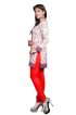 Trendy White Short Kurti with Red Jacquard Print Regular Fit Sizes S to XL Manufacturers  in Delhi